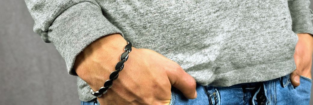 Bracelet magnétique porté homme