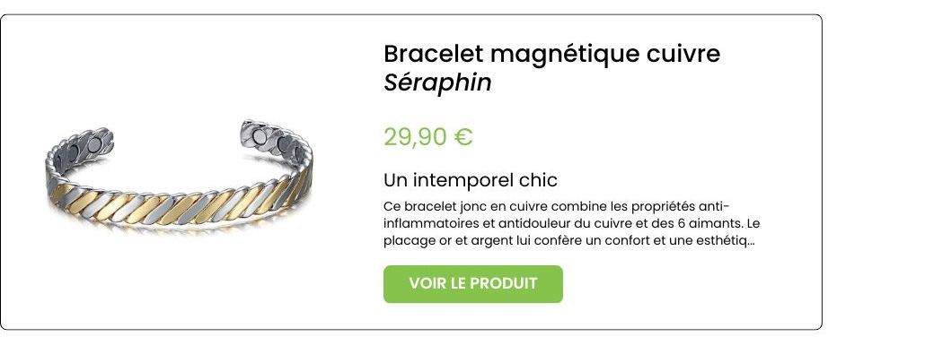 Bracelet magnétique cuivre Séraphin